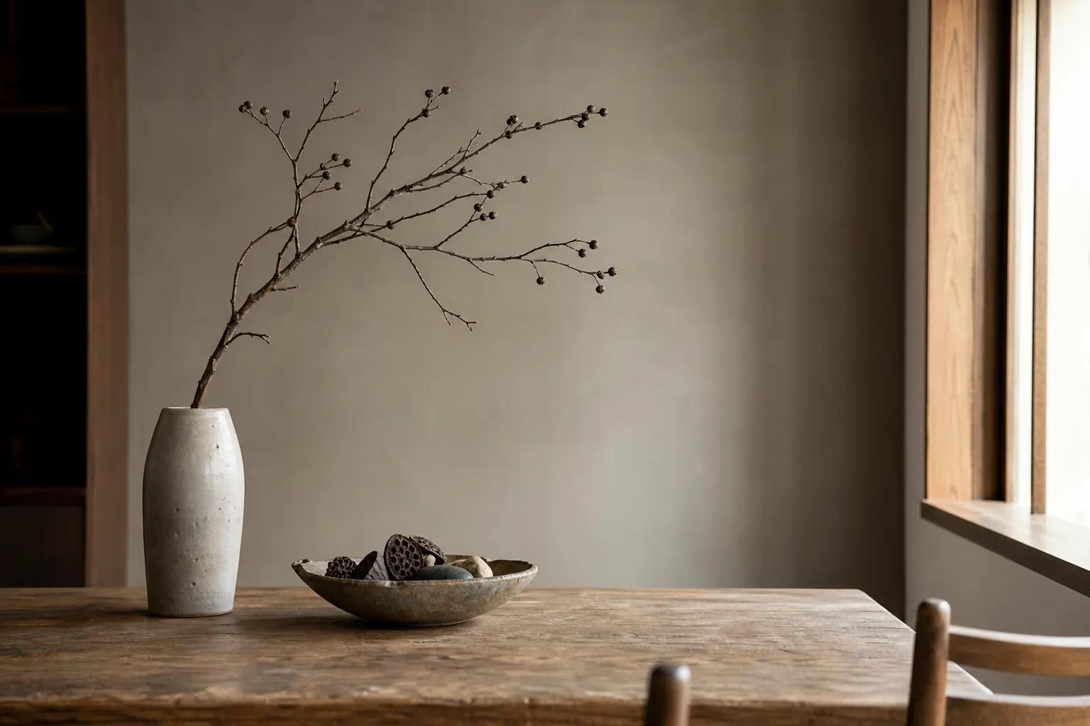 Natural Seasonal Decor From Branches, Leaves, and Small Found Objects