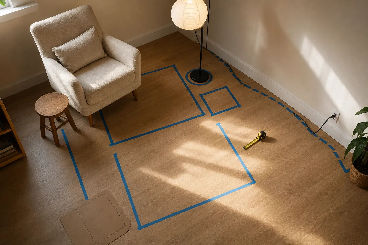 Reading Corner Measurements That Keep the Chair, Lamp, and Walkway Usable