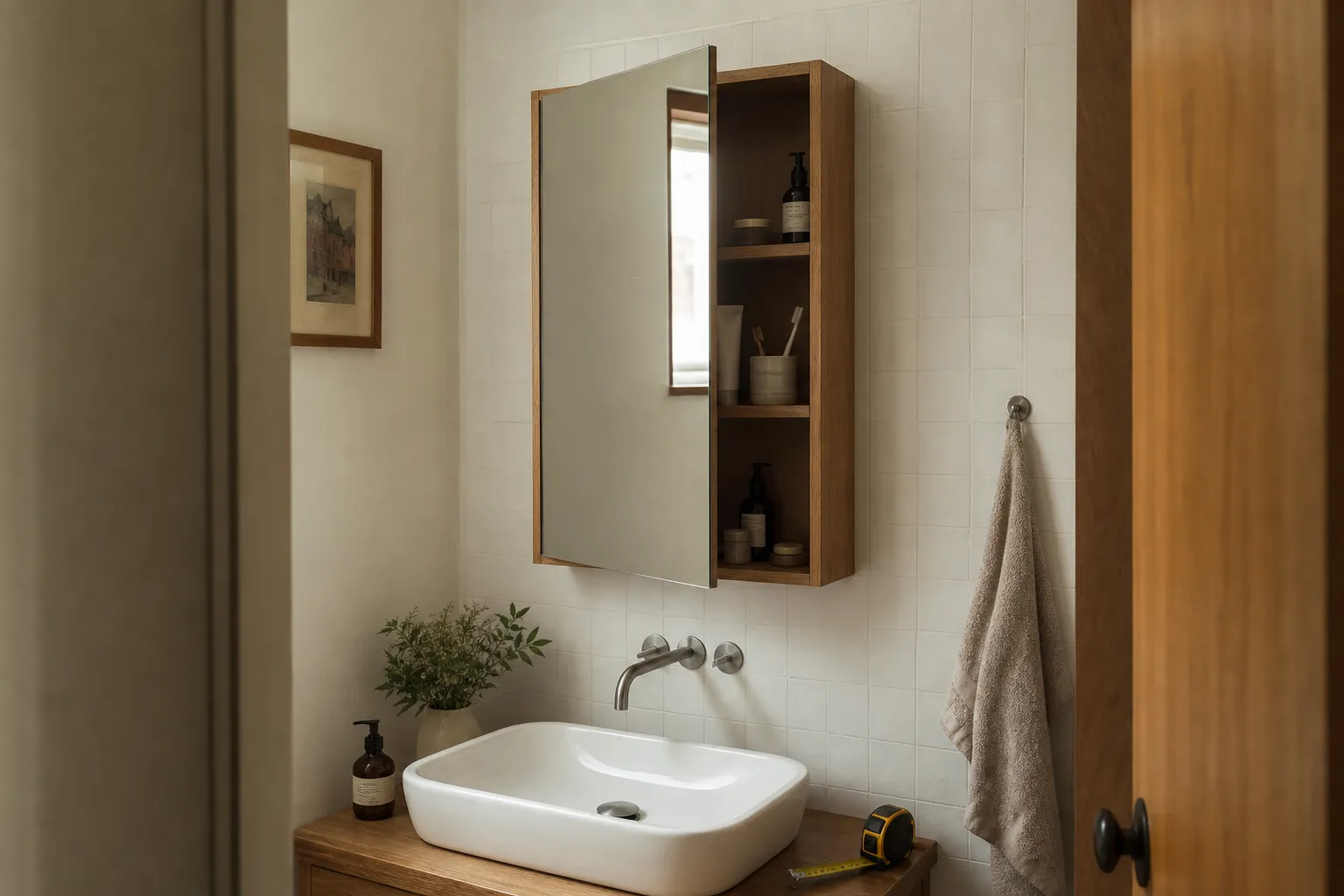 Small Bathroom Mirror Cabinet Depth: What Fits Without Feeling Heavy