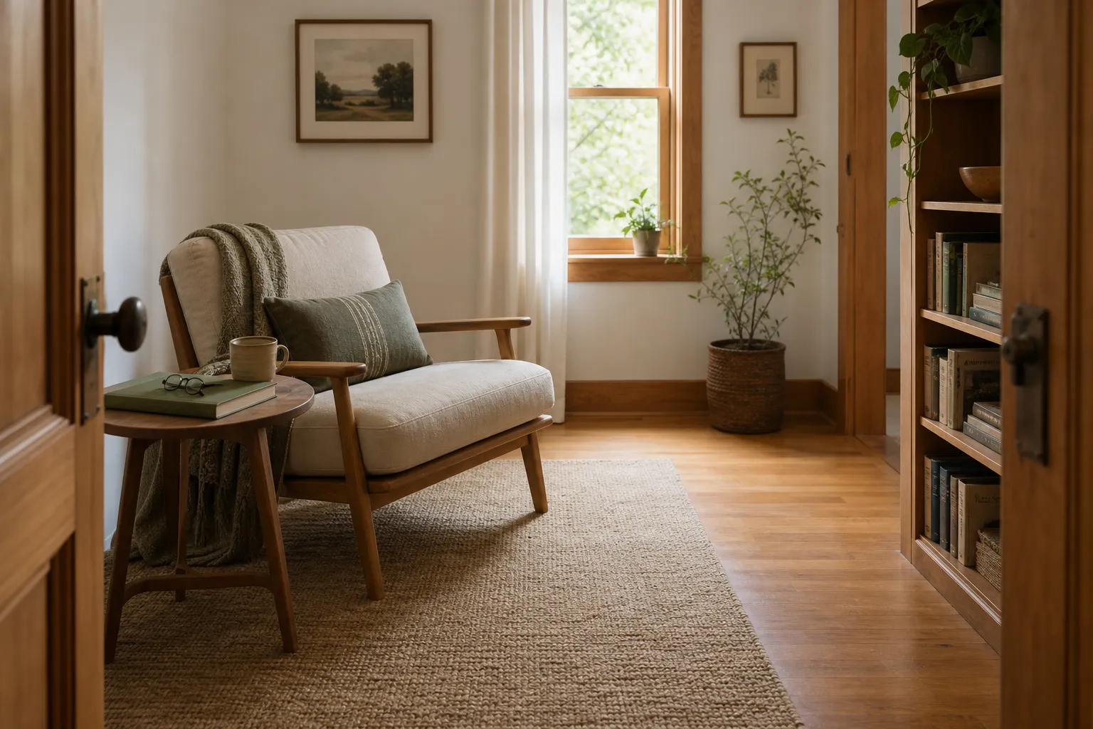 Small Sitting Corner Ideas for One Chair and a Side Table
