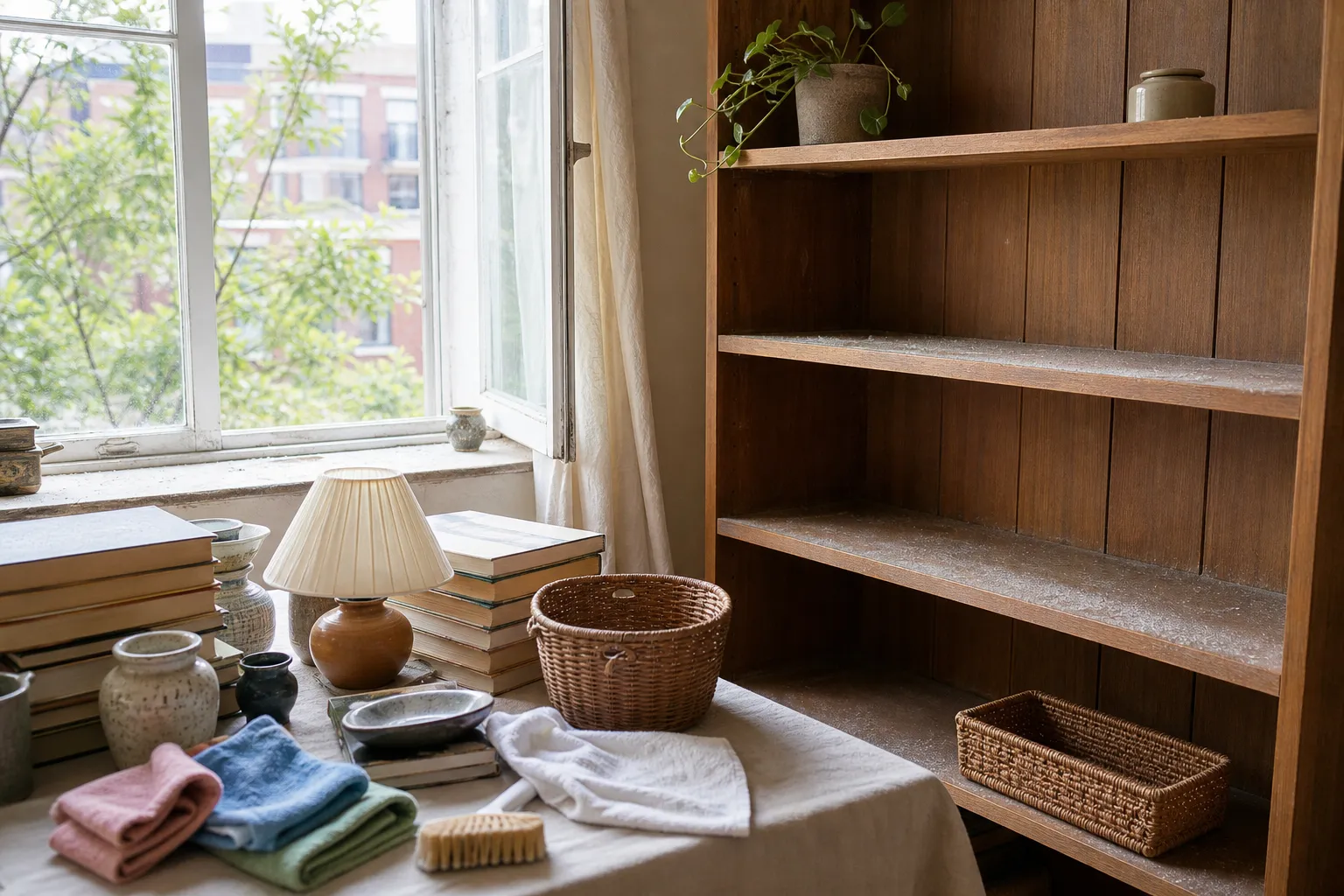Spring Cleaning Checklist for Dust, Windows, Shelves, and Stored Items